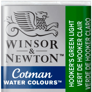 Aquarela Winsor & Newton Cotman Pastilha 314 Hookers Green Light