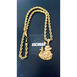 Cordão baiano Tio patinhas cravejado 18k