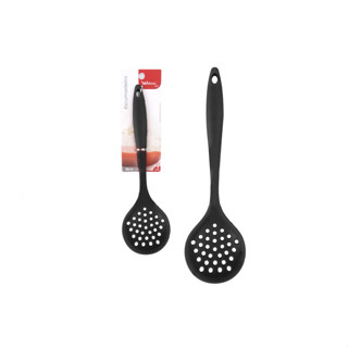 Escumadeira de Silicone Preta 28cm