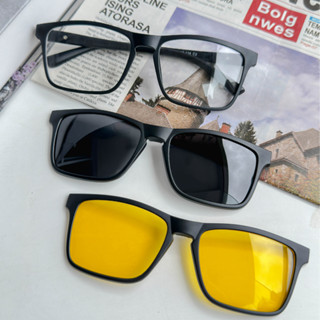 Armação De Grau Masculino Clipon 3 Em 1 um espelho plano+dua lentes 2268