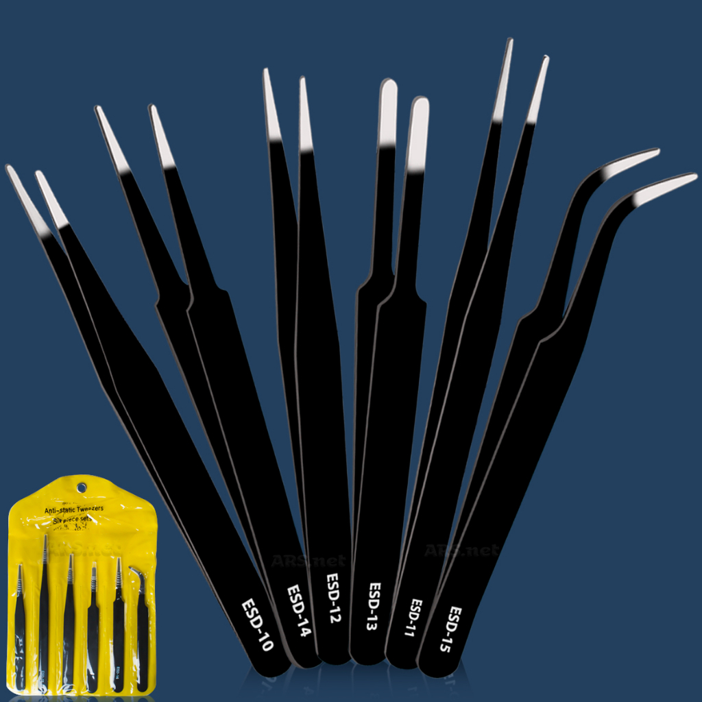 Kit Conjunto Pinças Antiestáticas Eletro Eletronica Artesanato Joalheria em Oferta na Shopee