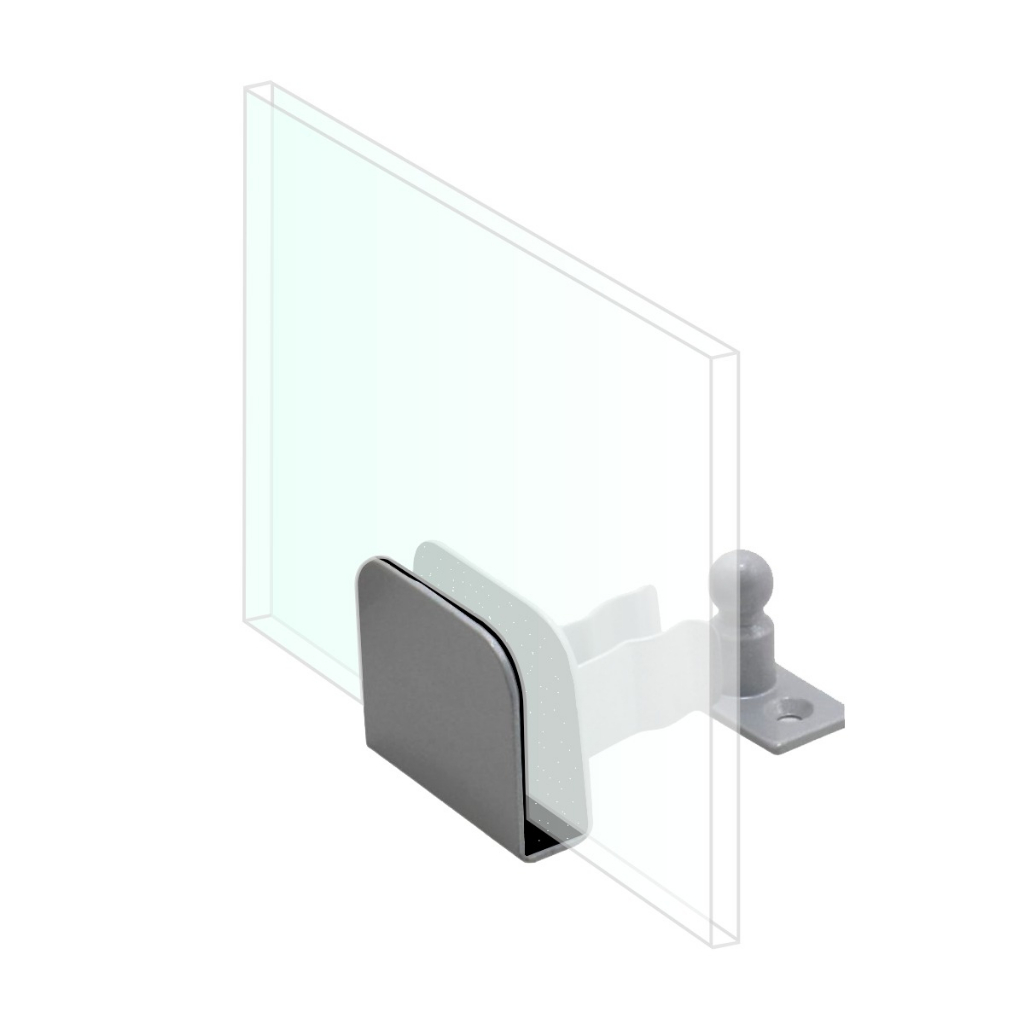 Prendedor e Fixador Trava Porta de Vidro Blindex 8 e 10mm Pressão Inox