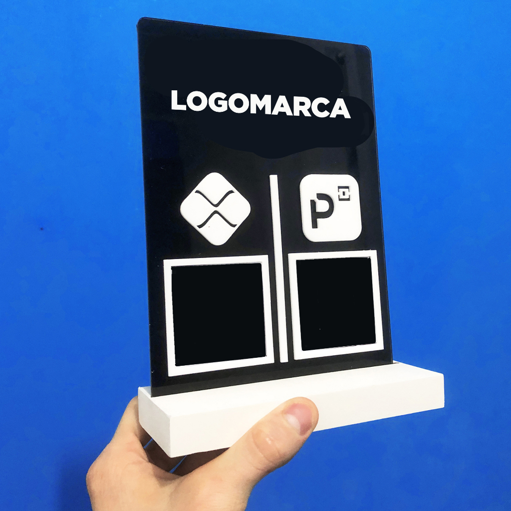Display de Bancada com Logomarca  em Acrílico