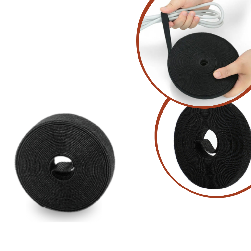 Organizador de cabos Velt Vouble dupla face para enrolar cabos e fios com varias metragens em Oferta na Shopee