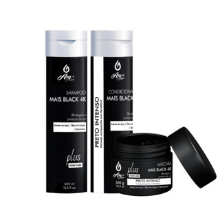 Kit Capilar Cabelo Preto Mais Black AnyLiss 3 Produtos