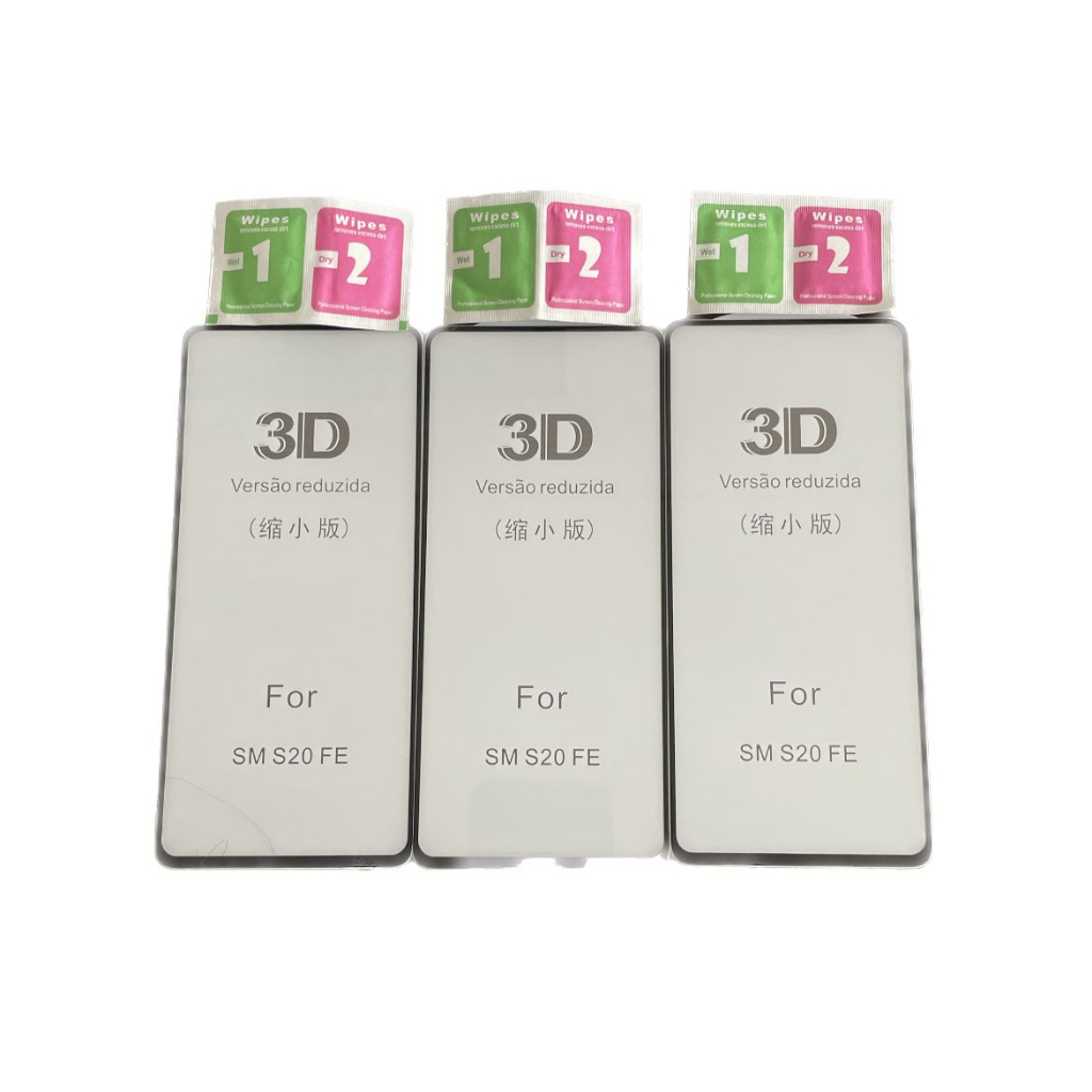 Conjunto de 3 Películas 3D para S20 FE + Kits de Limpeza da Tela em Oferta na Shopee