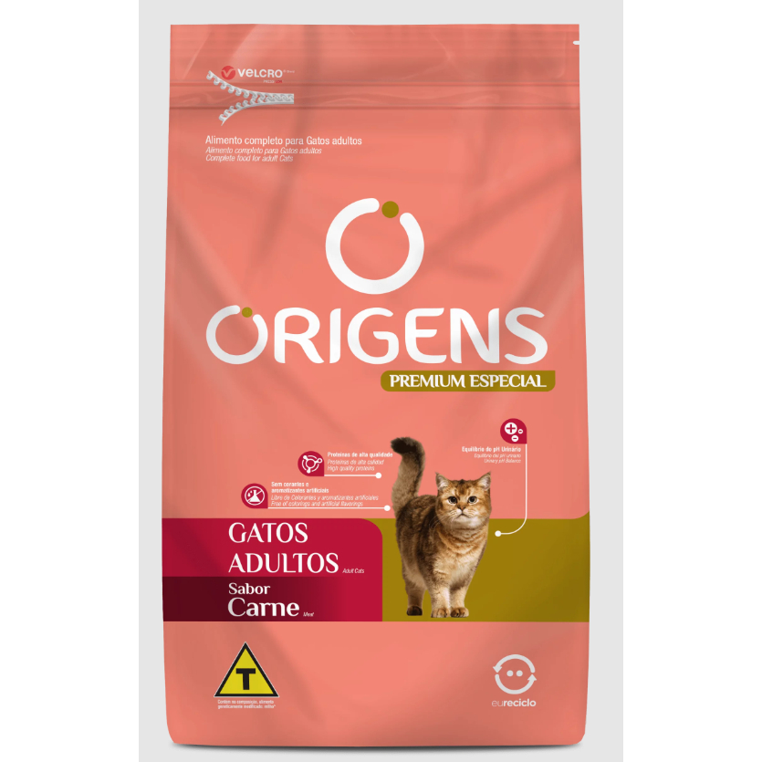 Ração Origens Gatos Adultos Sabor Carne 10,1kg Adimax em Oferta na Shopee