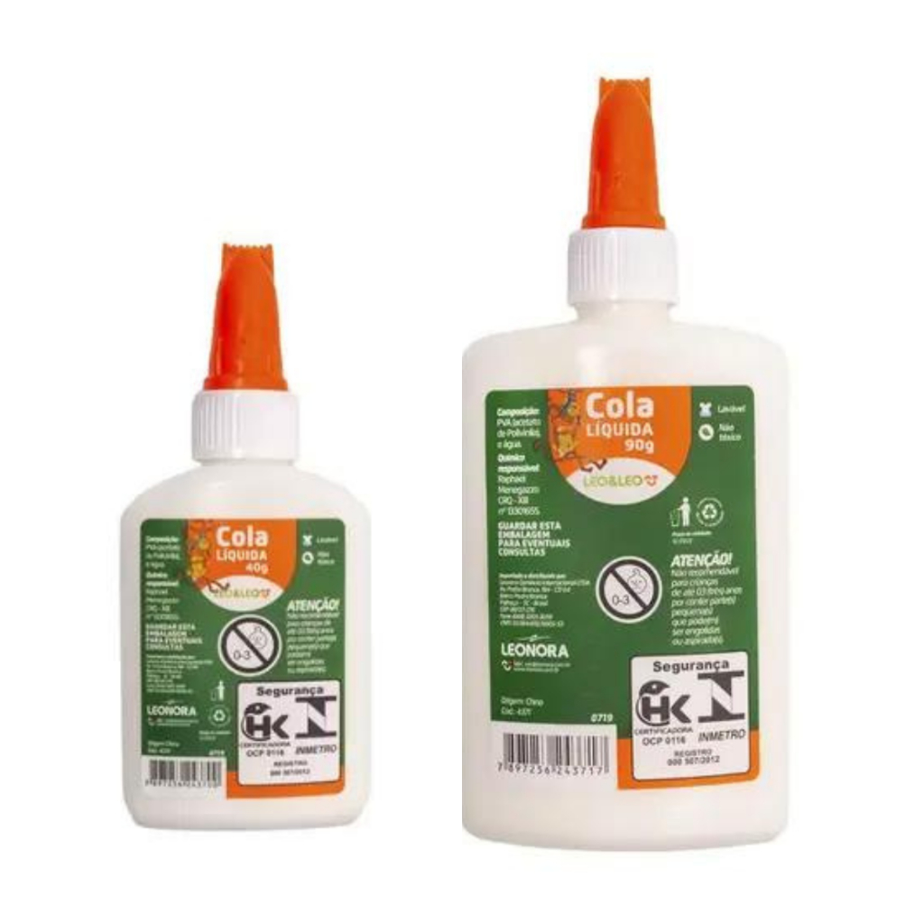 Cola Escolar Líquida Branca - Leo&leo 40g e 90g A escolher