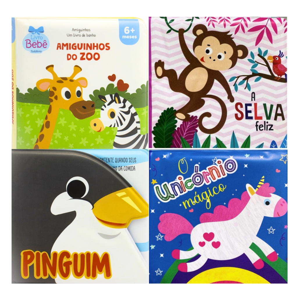 Livro para Bebê Banho Livros Infantil Impermeável Macio Bebê Todo Livro Brinquedo Livros