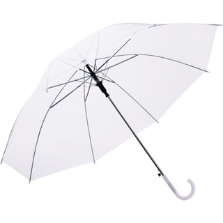 Guarda Chuva Sombrinha Automático Bengala Branco Transparente em Oferta na Shopee