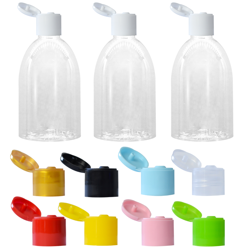 10 Frascos de Plástico Vazio 100ml Com Tampa Fliptop Kit Viagem