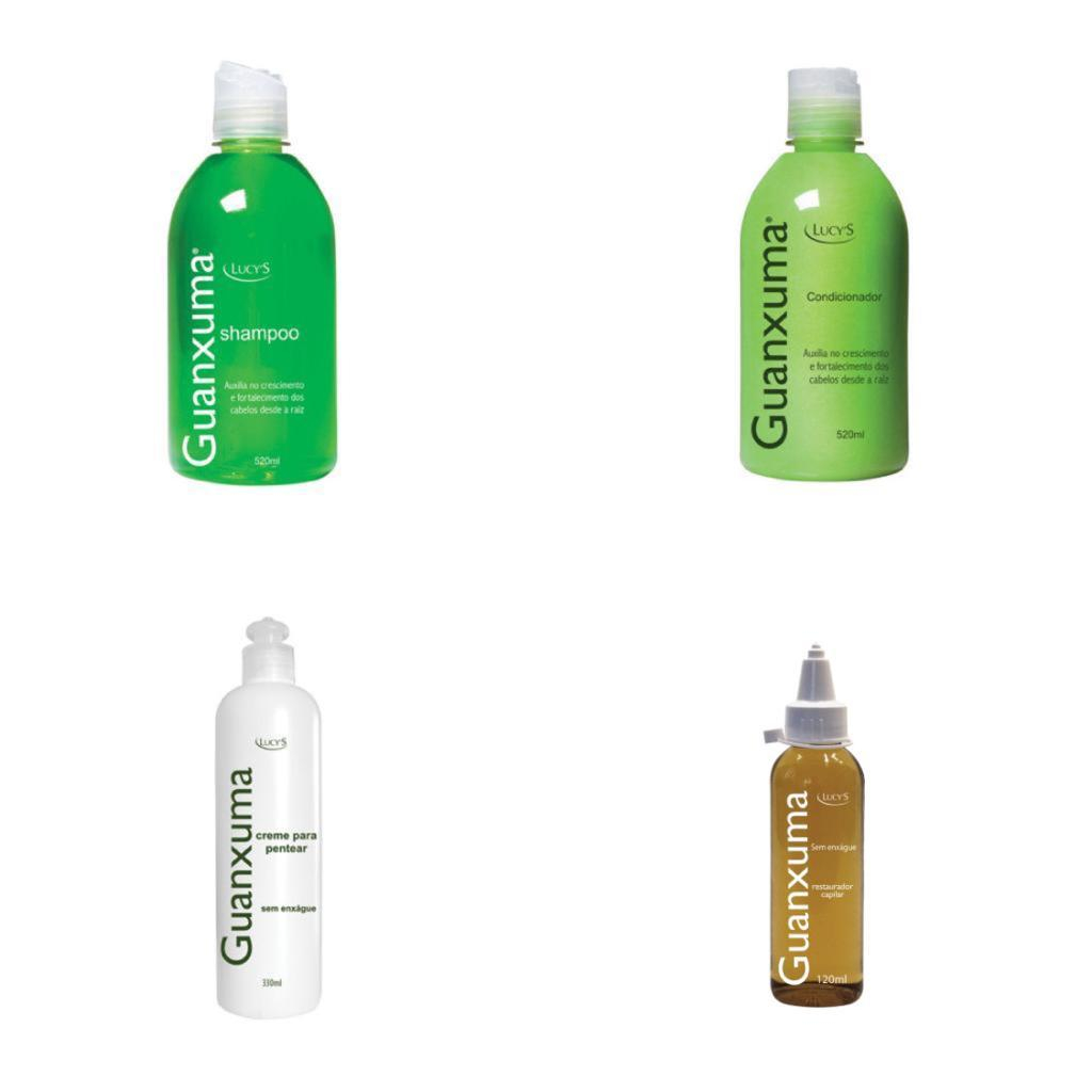 Shampoo Condicionador Creme Pentear e Restaurador Guanxuma Lucy's em Oferta na Shopee