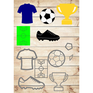 cortador futebol kit 3,5cm em Oferta na Shopee