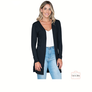 Kimono Cardigan Feminino Manga Longa Canelado