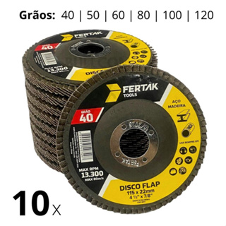 10x Disco Flap 115 X 22mm Inox Esmerilhadeira Escolha O Grão em Oferta na Shopee