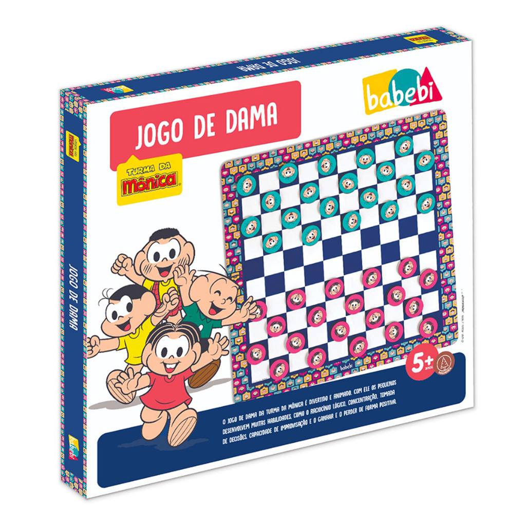JOGO DE DAMA TURMA DA MÔNICA - BABEBI - 6053
