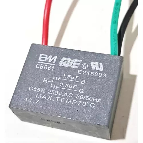 Capacitor Do Ventilador De Teto Ventisol 127v - 3 Fios 4uf em Oferta na Shopee