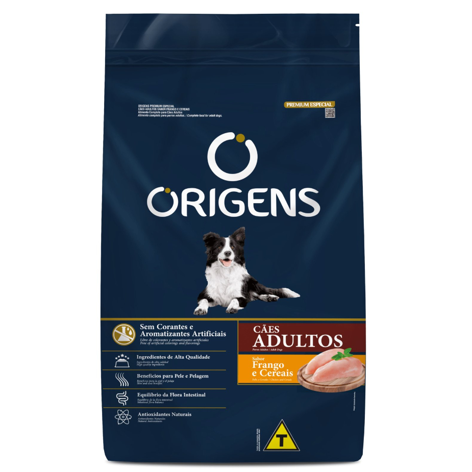 Ração Origens Cães Adultos Sabor Frango e Cereais 3kg Adimax em Oferta na Shopee