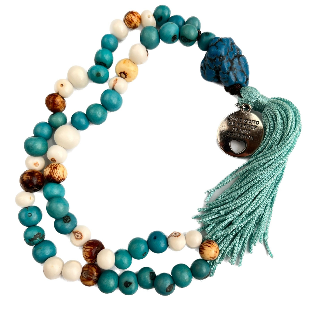 Imagem Japamala 54 contas Ho’Oponopono Mágico semente de açaí