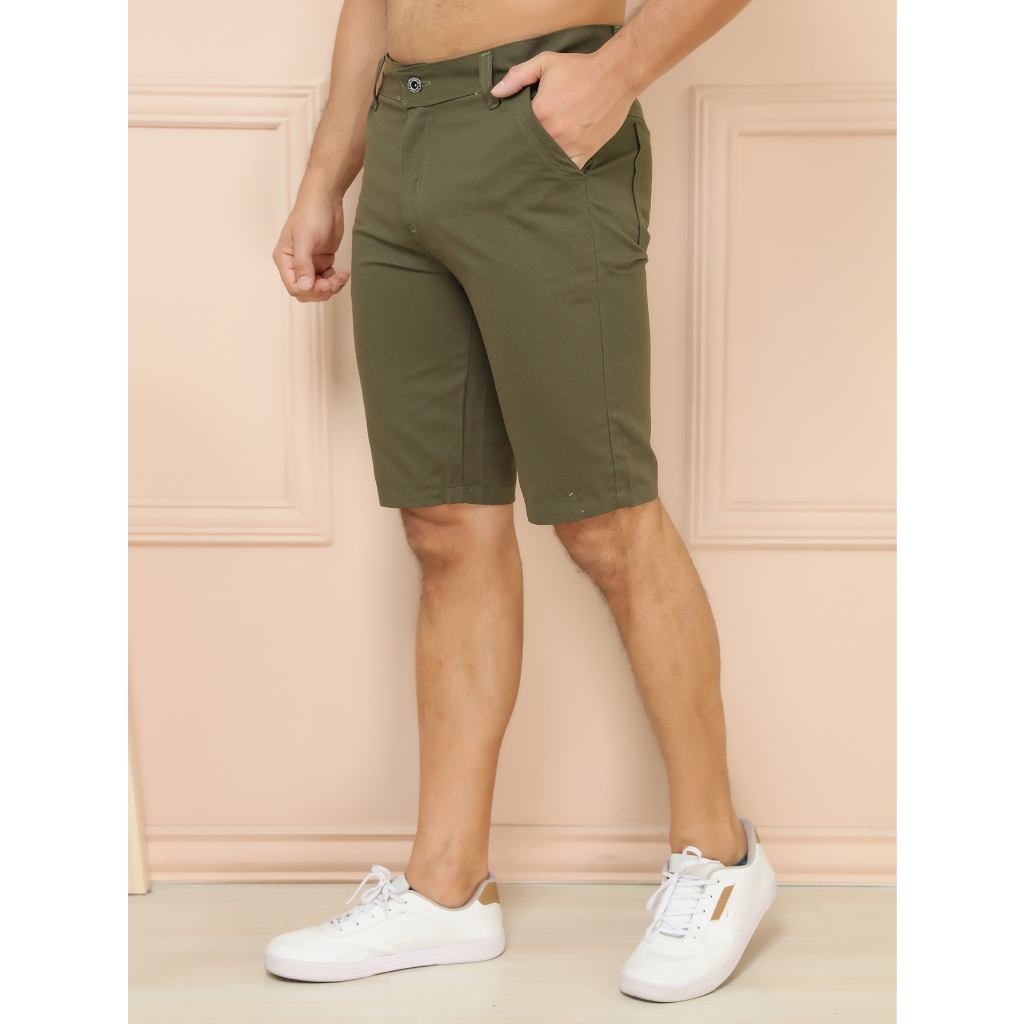 Bermuda sarja colorida verde social masculino premium