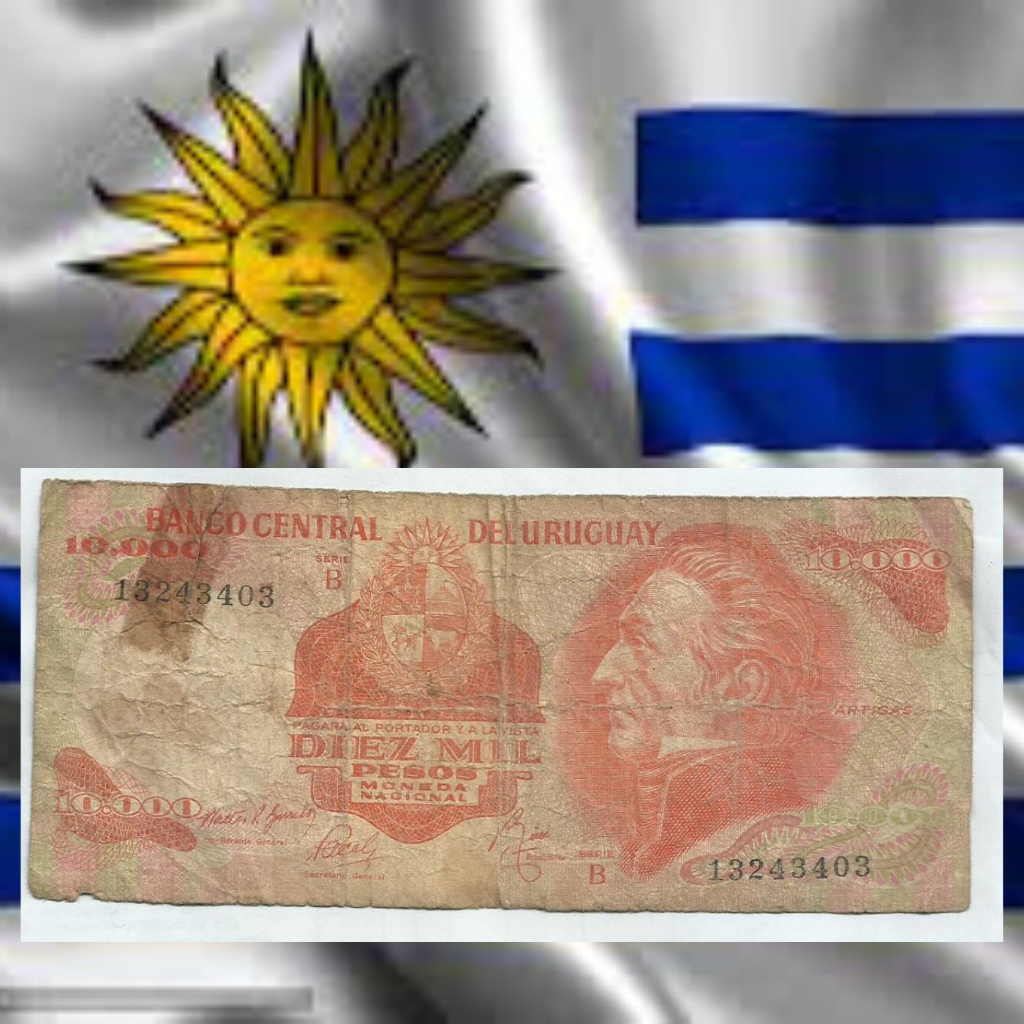 PESOS DEL URUGUAY - Cédula de 10.000 Pesos Uruguaio (1974) José Artigas - R (G)
