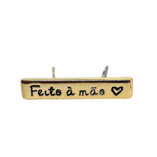 Placa de Metal - FEITO A MAO - Kit C/5 Unidades - Para Bolsas, Mochilas, Necessaire