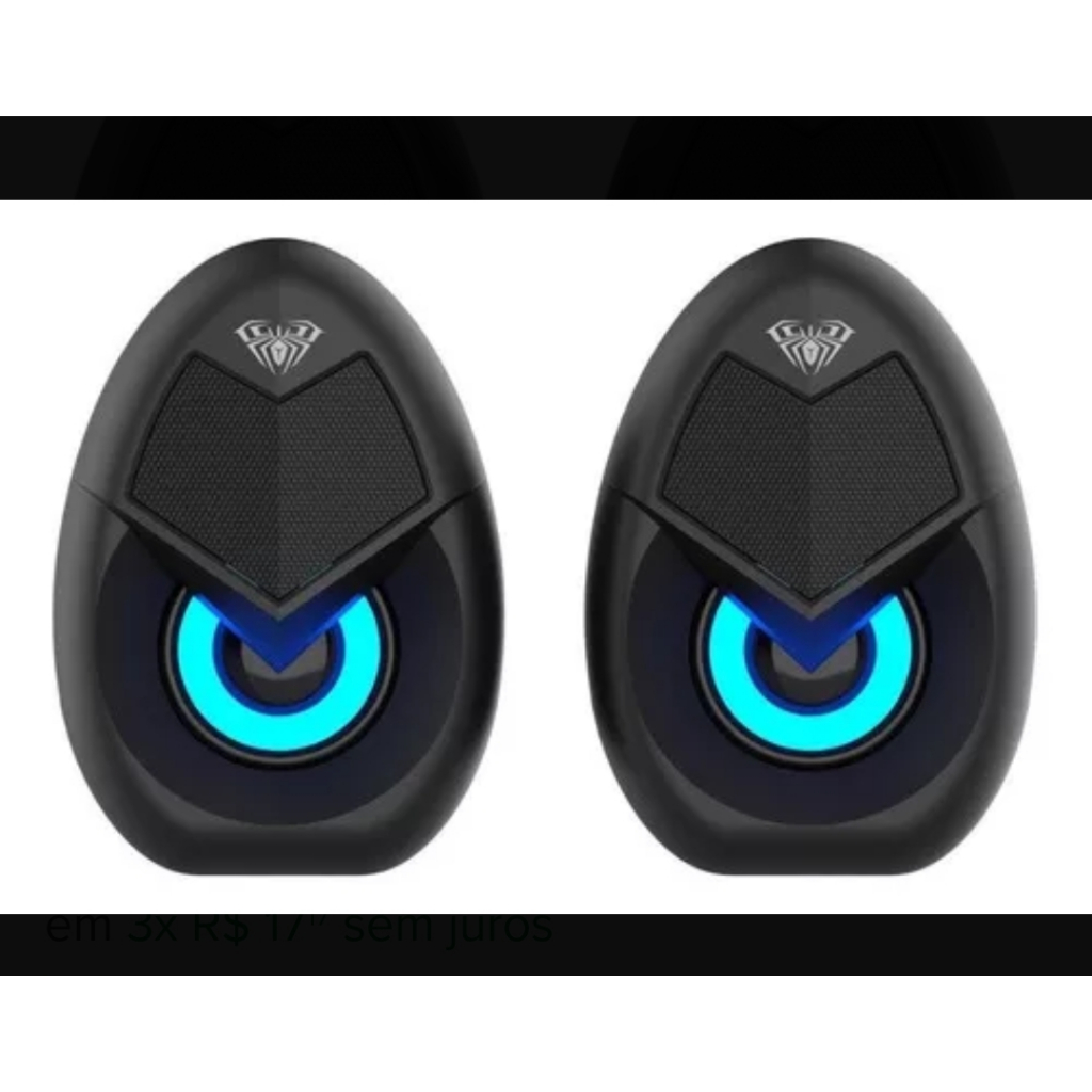 Caixa de Som Rpg LED Aula N-69 Computador USB e P2 Pc — R$ 59,00 em Shopee