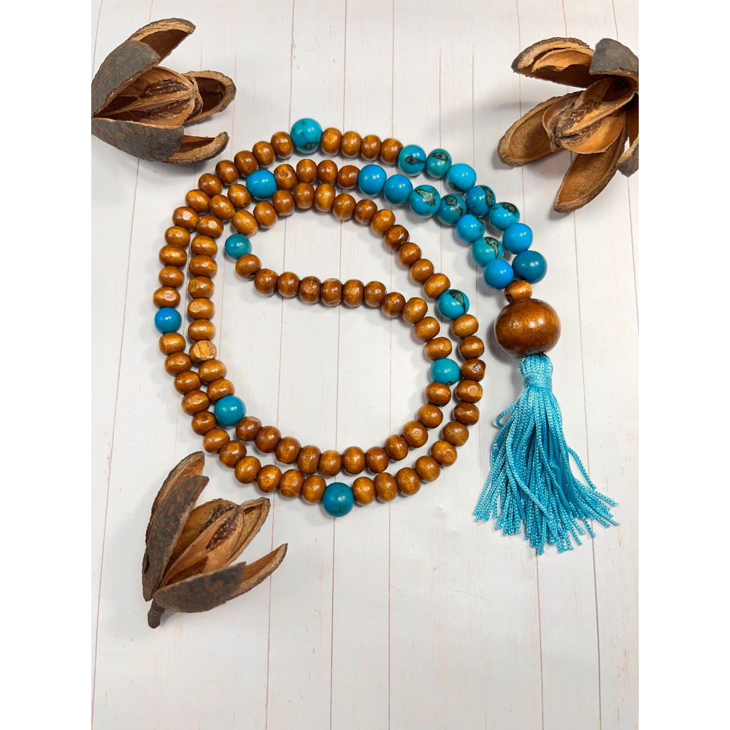 Imagem Japamala 108 Contas madeira com semente de açai