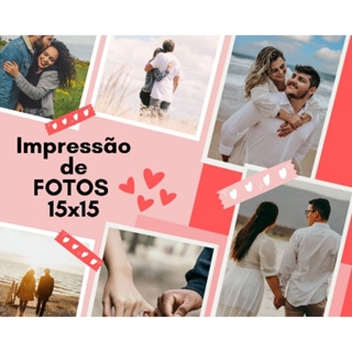 IMPRESSÃO DE FOTOS DIGITAIS 15x15 (mínimo 10 fotos) em Oferta na Shopee