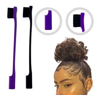 Pente Com Escovinha Para Baby Hair 2 Em 1