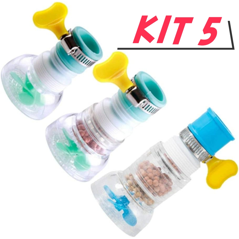 Kit 1/2/5 Chuveirinho Bico Retrátil Giratória 360° Filtro De Água Arejador Torneira Promoção em Oferta na Shopee