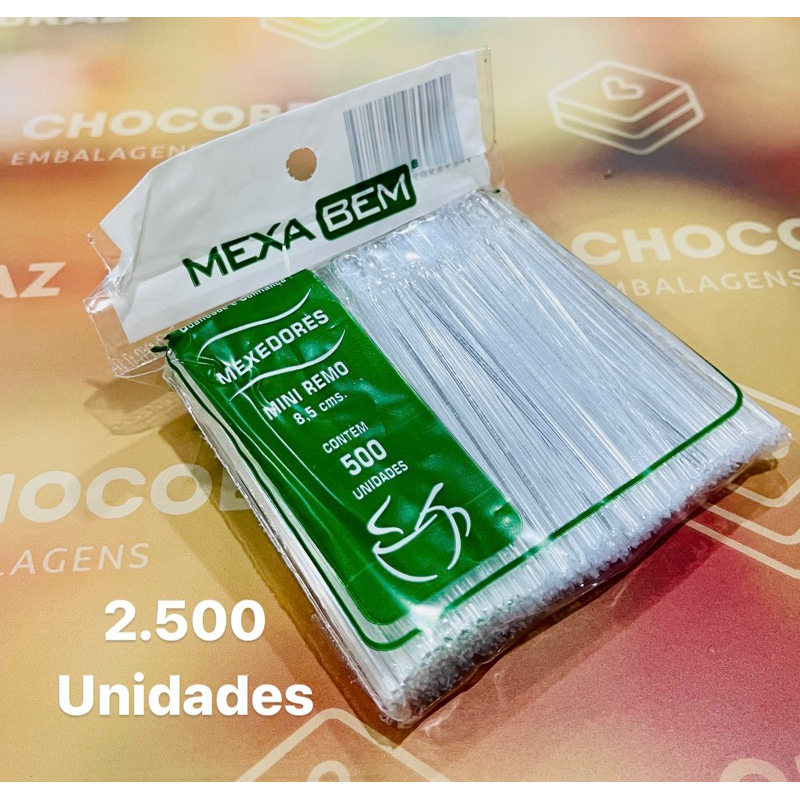 2.500 Mexedor Para Café Mexa bem  Cristal 8,5 cm 5x500 em Oferta na Shopee