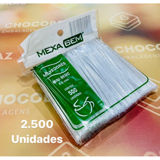 2.500 Mexedor Para Café Mexa bem  Cristal 8,5 cm 5x500 un OFF em Oferta na Shopee