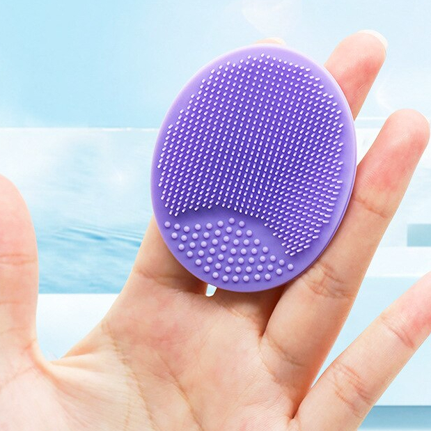 Esponja De Limpeza De Siliconado Para Limpeza Facial Massageador De Banho De Bebê, Limpeza