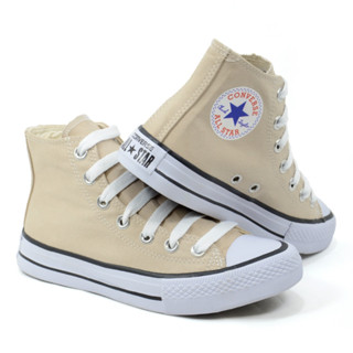 Tênis Feminino e Masculino Converse AII Star Cano Alto Botinha Bege