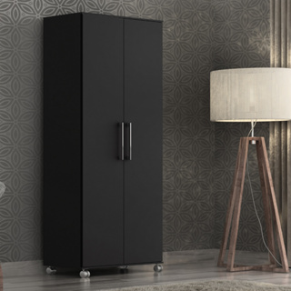 Armário Multiuso Manuela 2 Portas 5 Prateleiras 1,80m Com Rodinhas em Oferta na Shopee