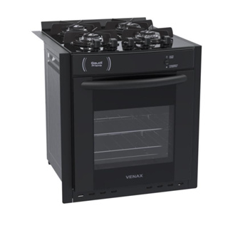 Fogão de Embutir Venax Gaudi Prisma 4 Bocas Preto Bivolt em Oferta na Shopee
