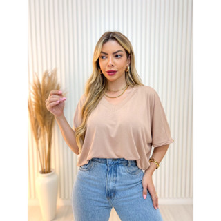 B-015 Blusa básica gola V Glória W&Y