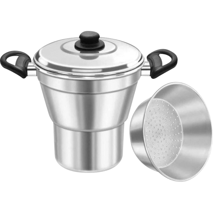 Cuscuzeiro com Cesto Cozimento de Legumes a vapor  legumeira diversos tamanhos Polida e Craqueada em Oferta na Shopee