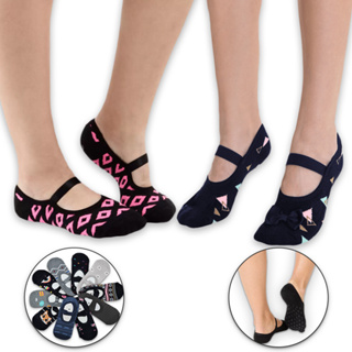 6 Pares Meia Sapatilha Antiderrapante Pilates Yoga Hidroginástica em Oferta na Shopee