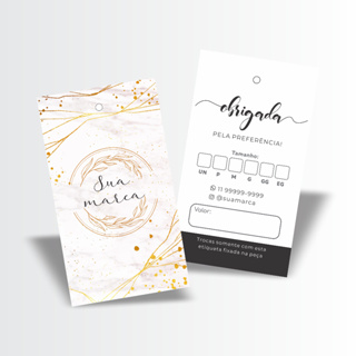 Etiquetas Tags Personalizadas roupas - 100 un em Oferta na Shopee