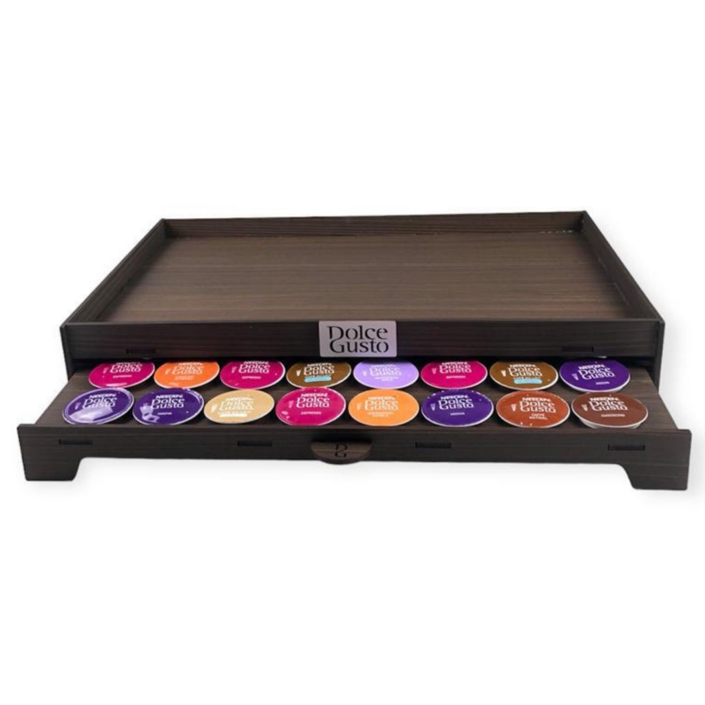 Bandeja Porta Cápsulas De Café Dolce Gusto Suporte Para Bule Jarra Xícaras Decoração Cozinha MDF
