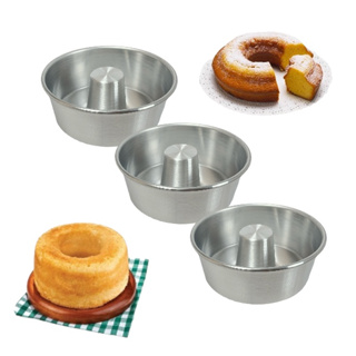 KIT 3 FORMAS DE PUDIM  FURO NO MEIO 13X6 ALUMÍNIO JOGO ASSADEIRAS TUBO BOLO VULCÃO CASEIRO em Oferta na Shopee