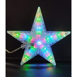 Estrela Ponteira De Led Médio Pisca 22cm Bivolt
