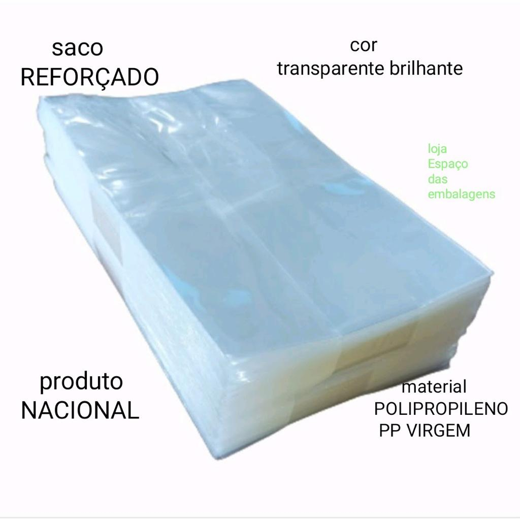 saco plástico poli transparente 1kg espessura 010 varias medidas saco resistente pp bopp