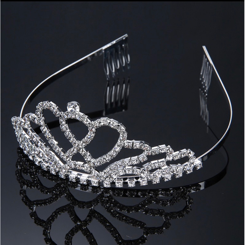 Coroa tiara para Cabelo/Com Strass / Coroa noiva casamento Baile Daminha serve para Festas/ casamento/etcJ218 em Oferta na Shopee