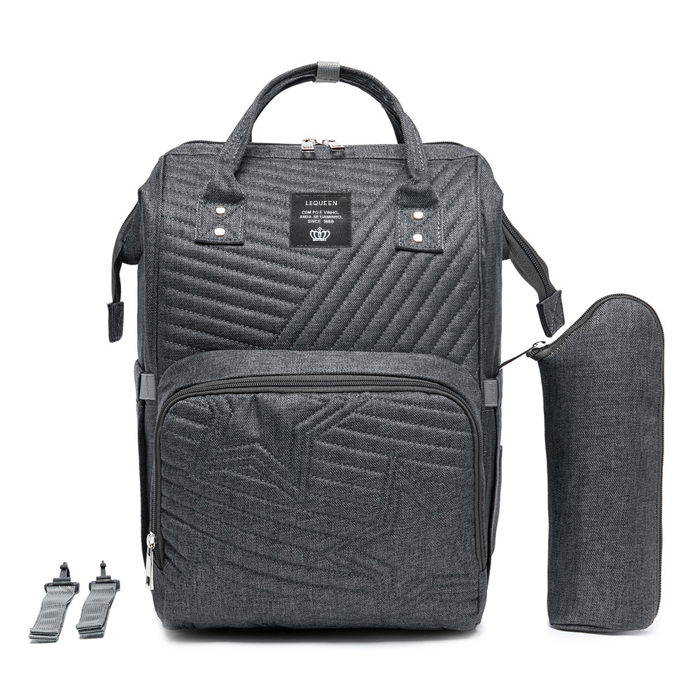 Mochila Bolsa Maternidade Feminina Bebê Mamãe Lequeen Porta Mamadeira Térmico Original em Oferta na Shopee