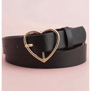 Cinto Feminino Coração Simples Fivela Prata