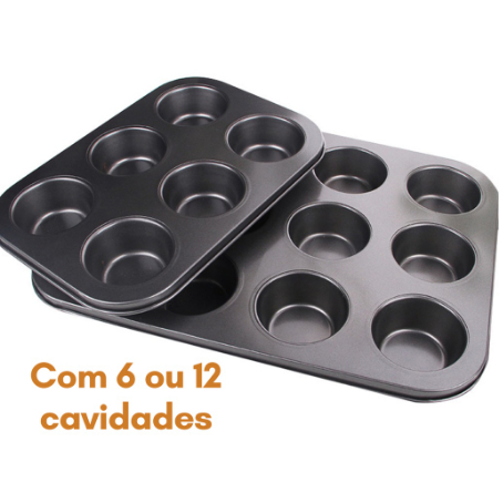 Forma Assadeira Antiaderente Cupcakes Empadas Pão De Queijo em Oferta na Shopee