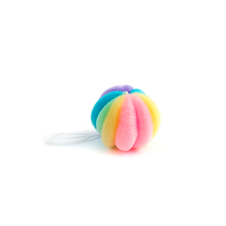 Esponja Bucha para Banho Plástica Colorida Macia Com Cordão Banheiros